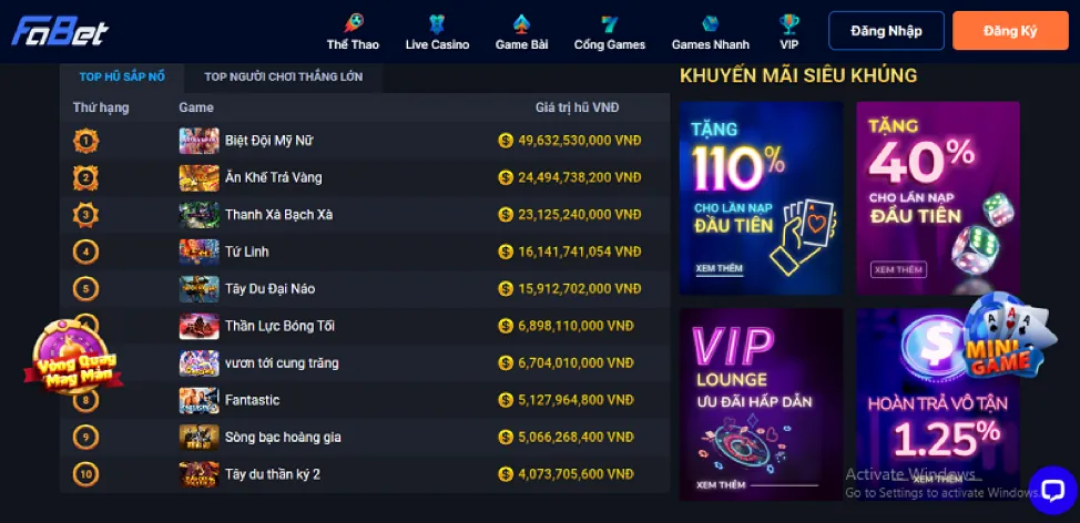 Các loại hình cá cược thể thao phổ biến tại vina88 win